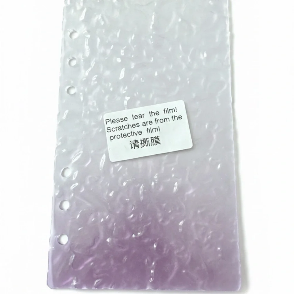 A6 Acrylic Textured Planner Purple Gradient Dashboard